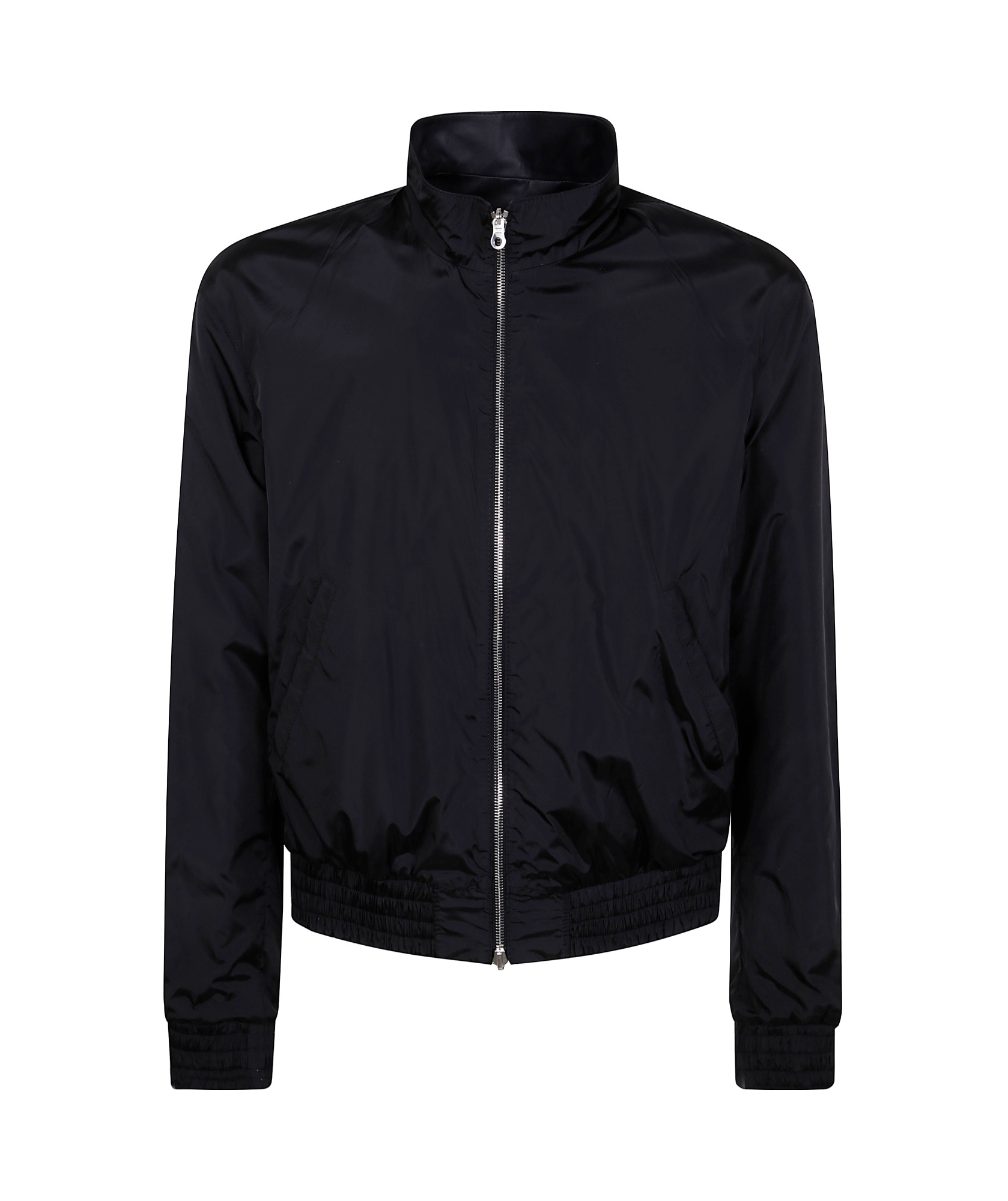Desa 1972 Leather Patch Pocket Bomber Jacket In Black