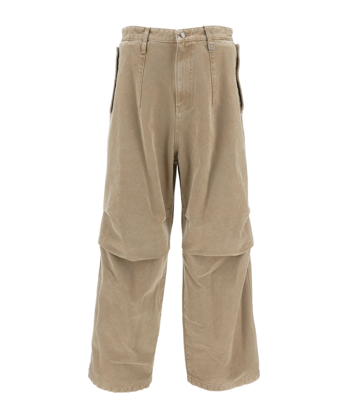 Wooyoungmi Relaxed Fit Cotton Wide-leg Trousers In Neutral