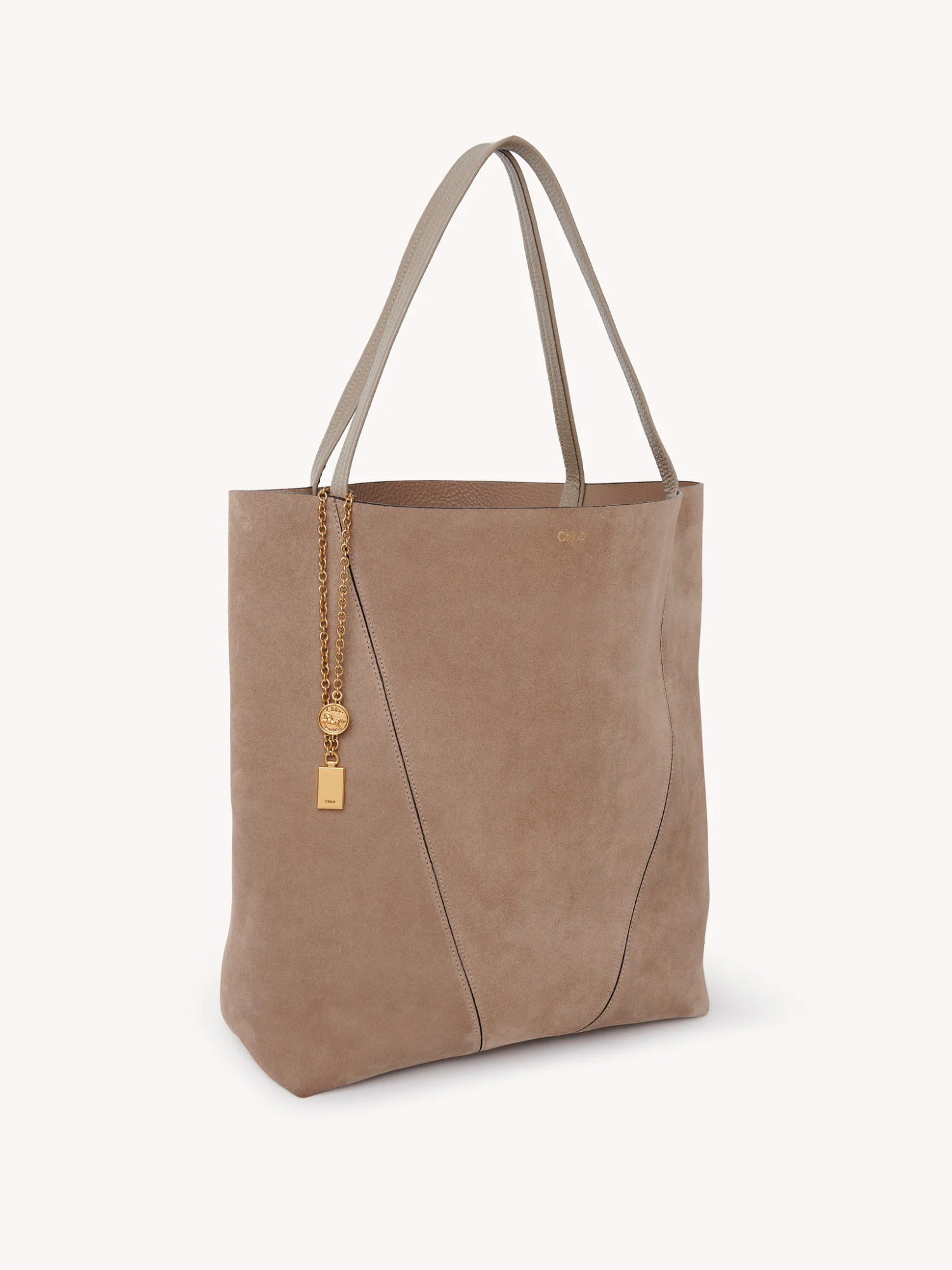 Chloé Large Double-handle Shoulder Bag In Brown