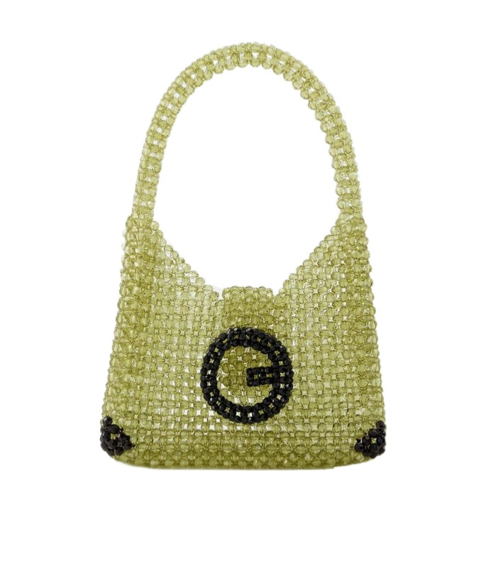 Germanier Logo Shoulder Bag In Green