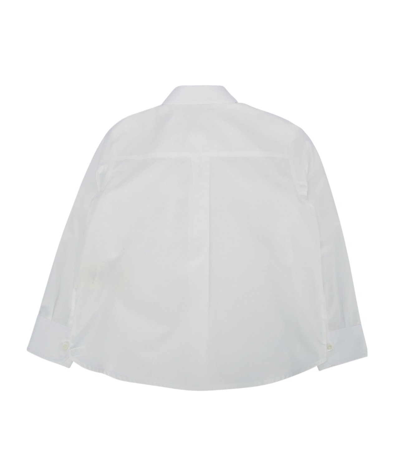 Fendi Embroidered-shield Shirt In White