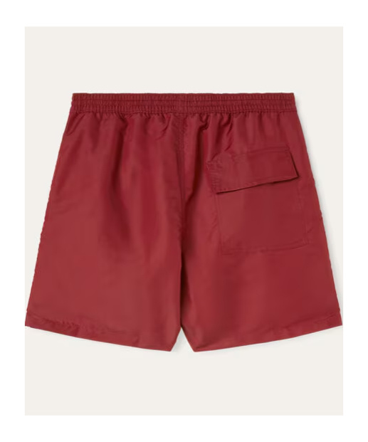 Loro Piana Drawcord Waist Beach Shorts In Embossed Red
