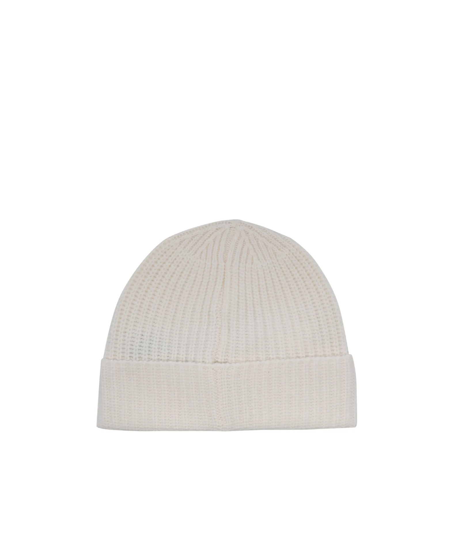 Stone Island Compass-patch Fisherman's-knit Beanie In White