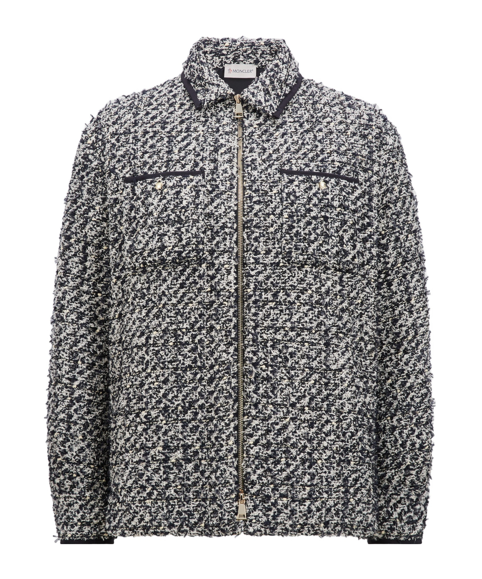 Moncler Long-sleeved Shirt And Jacket In Gray