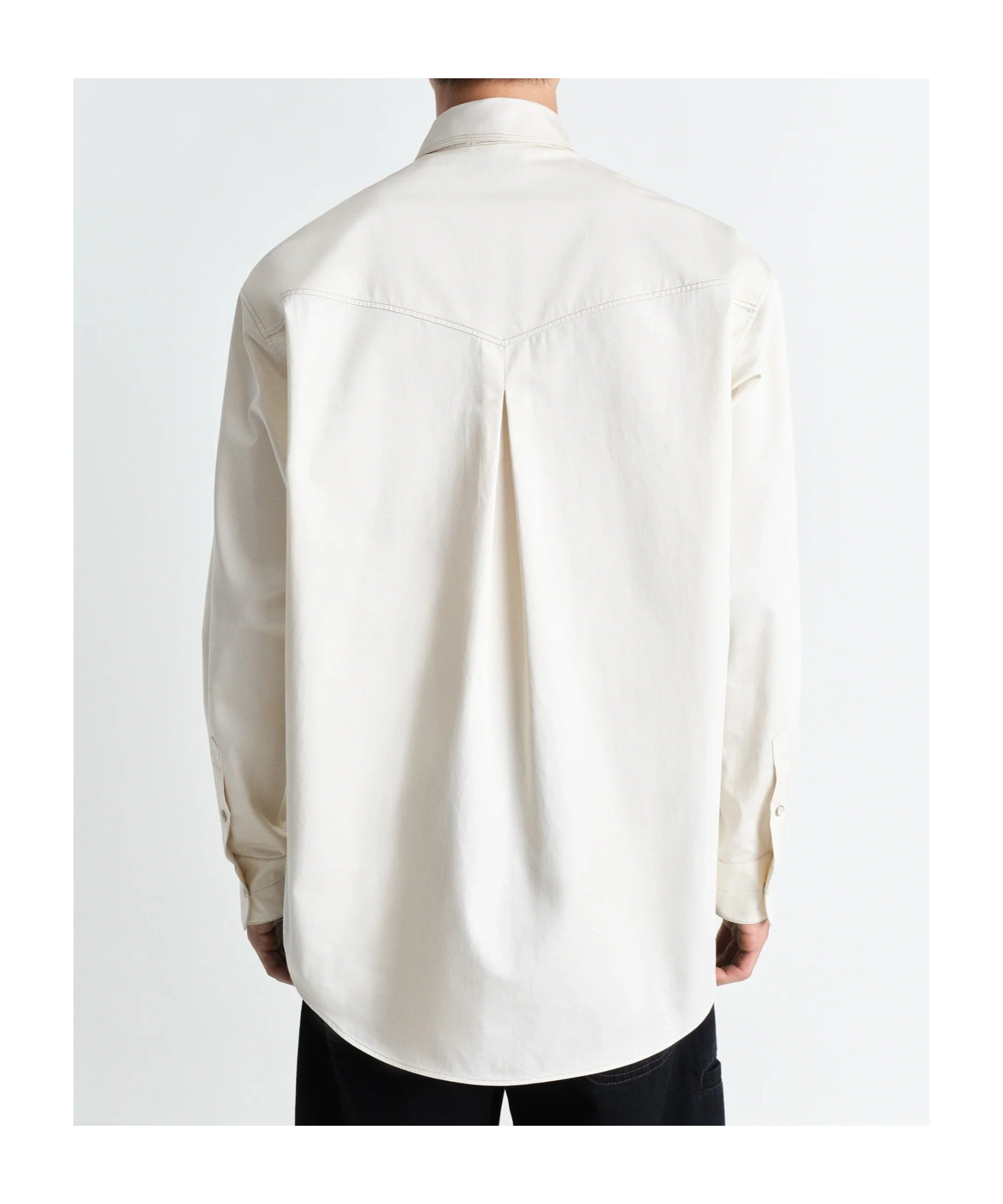 Lemaire Fabric Shirts In Milky White