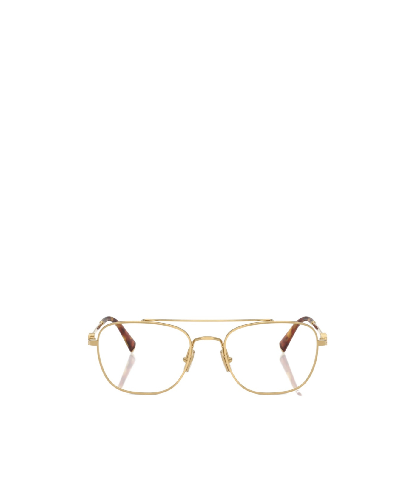 Miu Miu Womens Mu 51wv Square-frame Metal Optical Glasses Gold In Gold