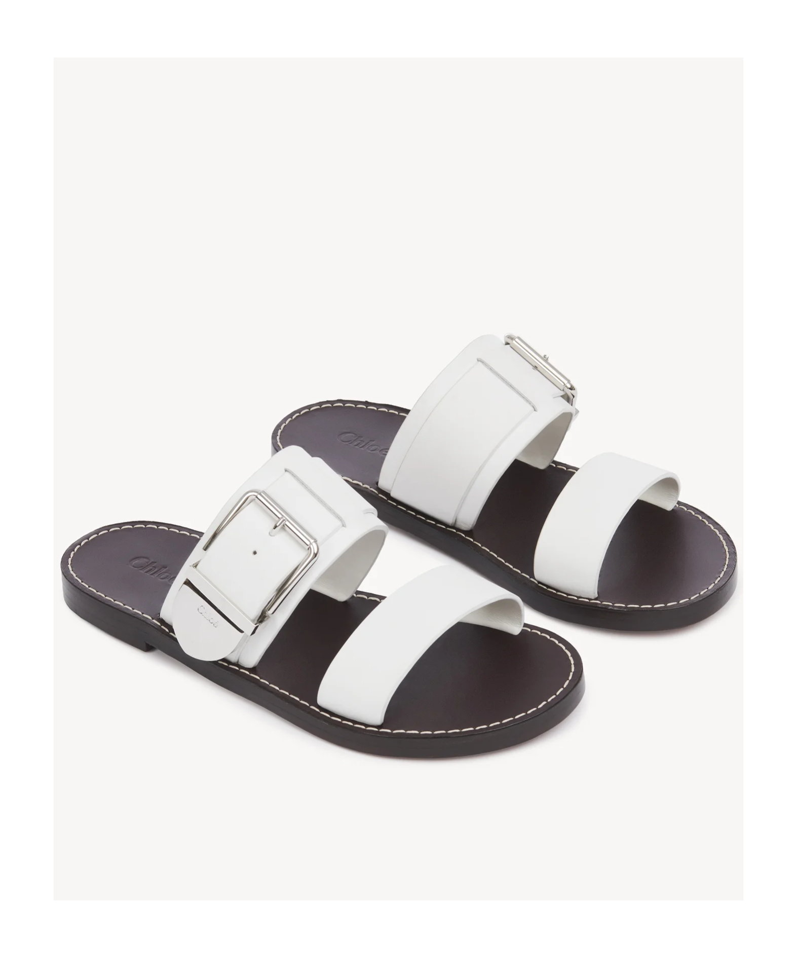 Chloé Rebecca Slides In White