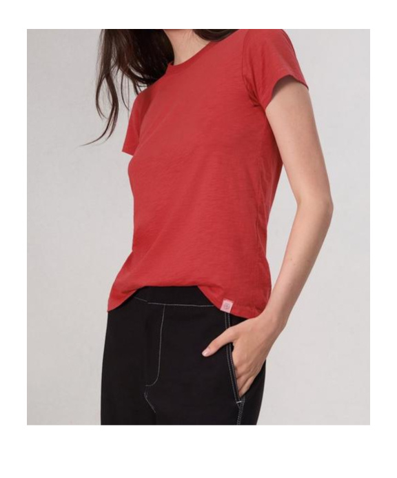 Rag & Bone Slub Yarn T-shirt In Red