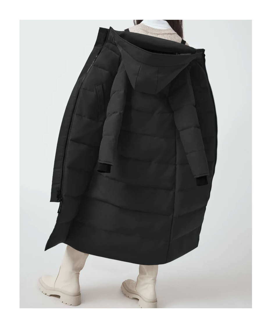 Shop Canada Goose Mystique Hooded Down Jacket In Black