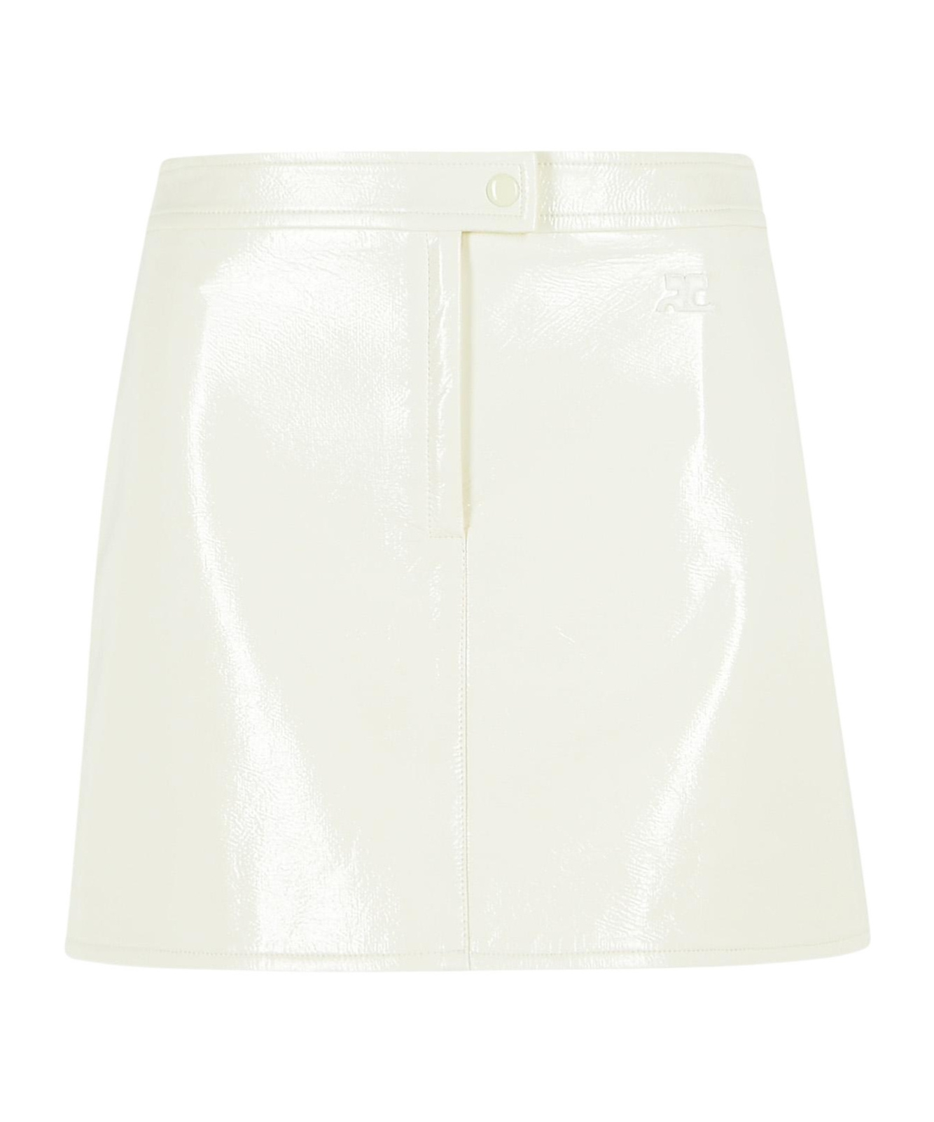 Courrèges A-line Mini Skirt In Neutral