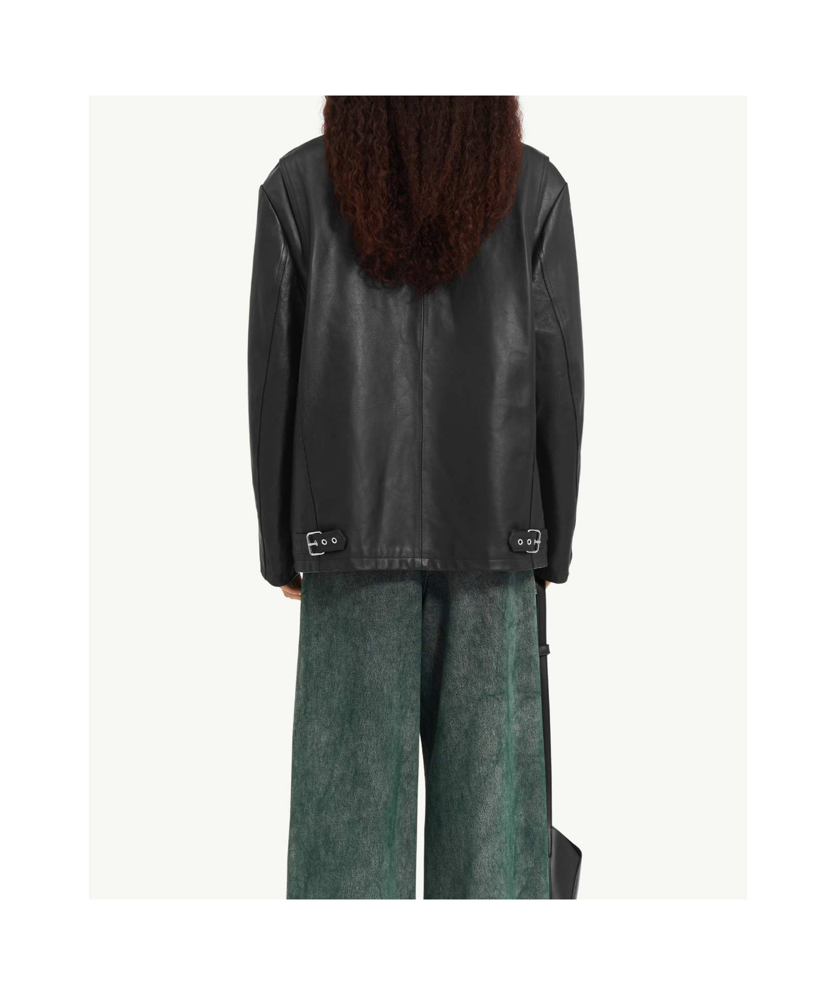 Mm6 Maison Margiela Zip-detailing Leather Jacket In Black