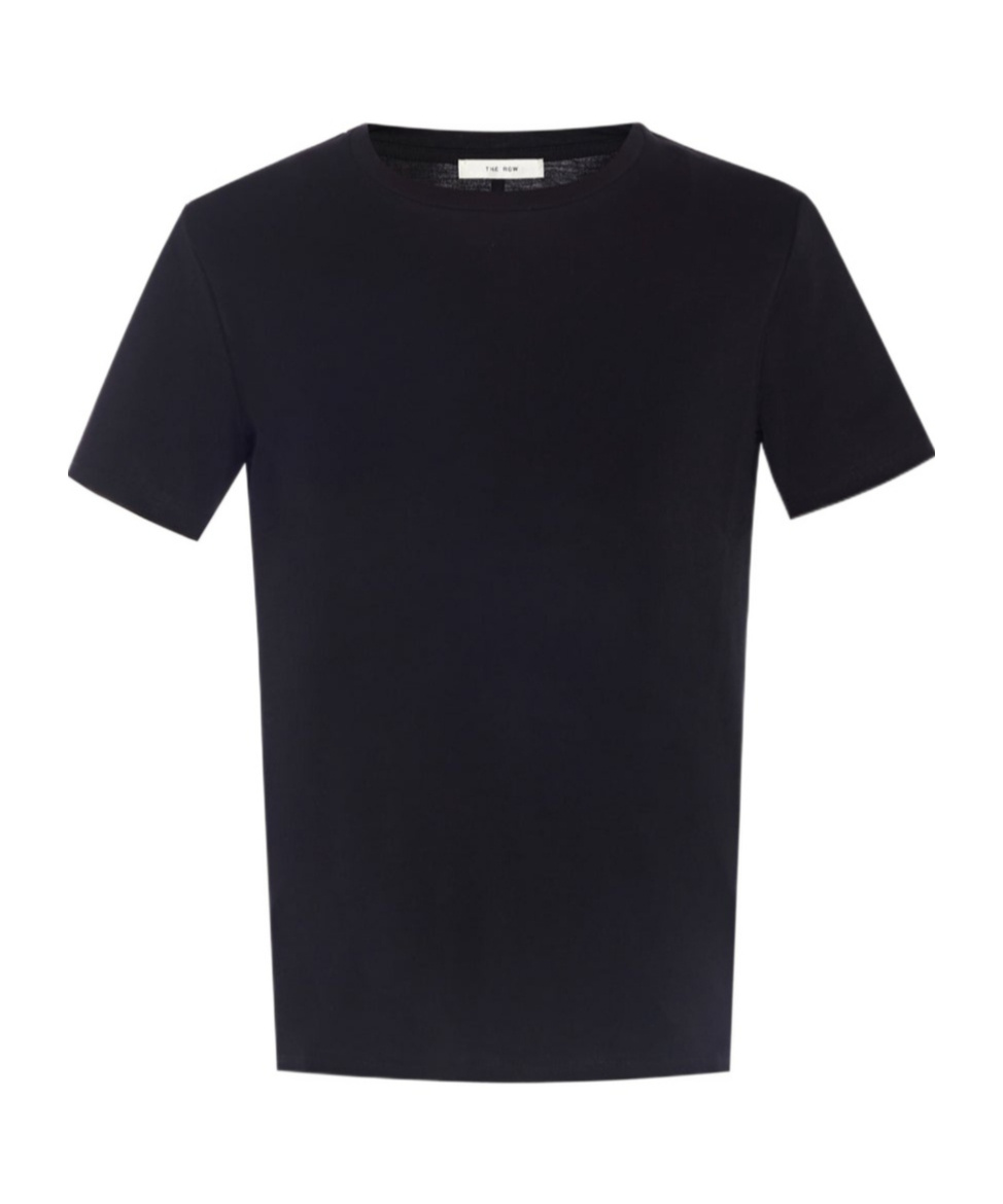 The Row Calibi Silk Blend Crew Neck T-shirt In Black