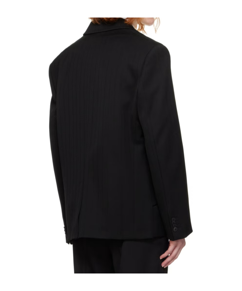 Jacquemus La Veste Titolo Button-down Suit Coat In Black