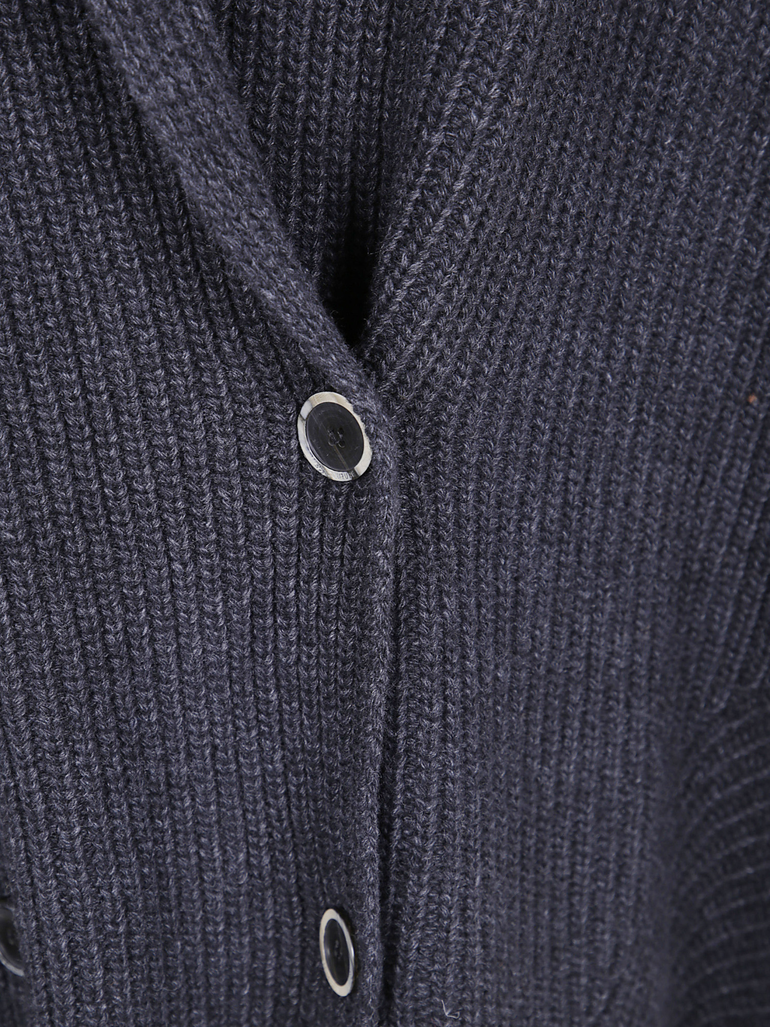 Semicouture Button-down Knitted Coat In Gray