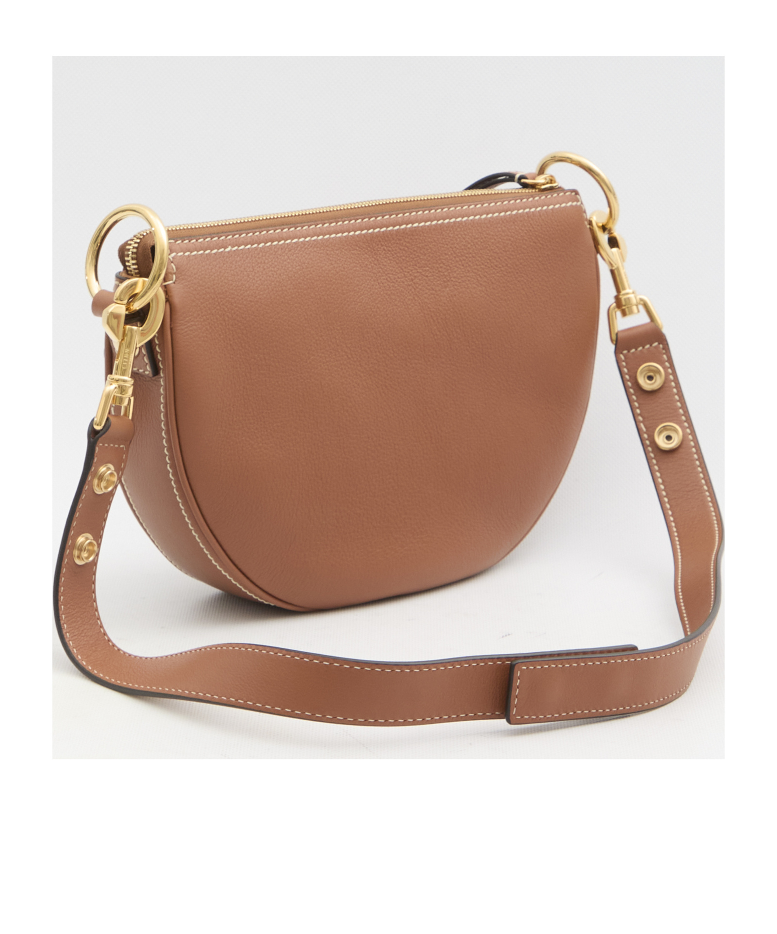 Celine Zip-open Shoulder Bag In Brown