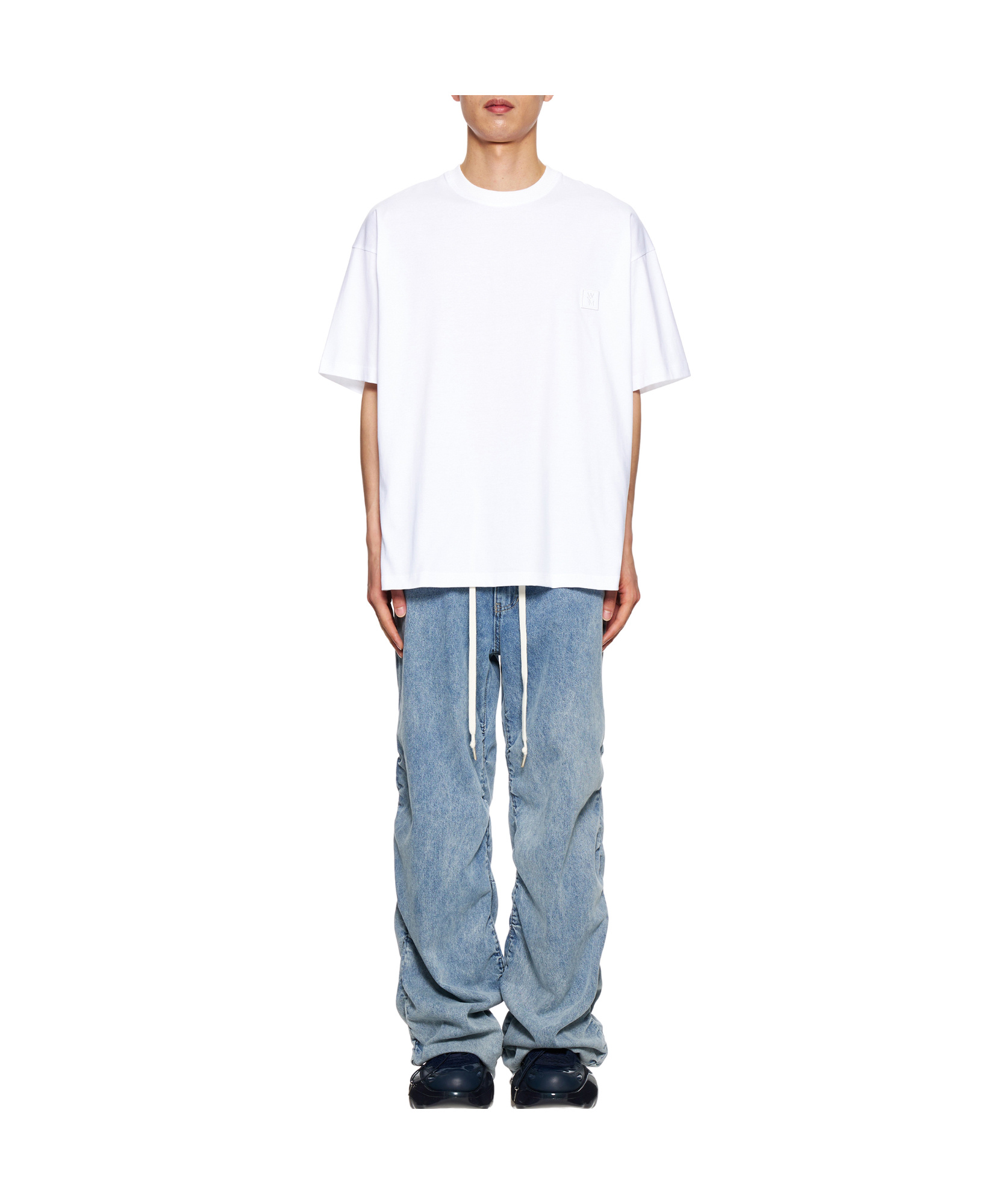 Wooyoungmi Off-white Flower Back Logo T-shirt In White
