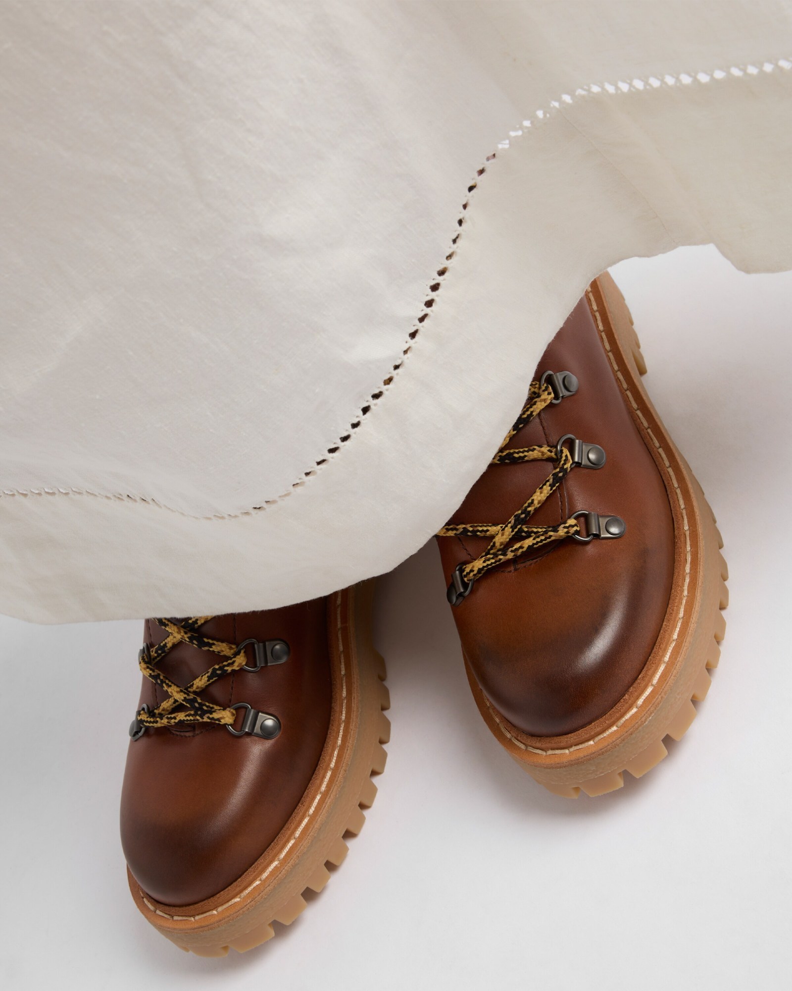Prada St. Moritz Hiking Boot In Brown