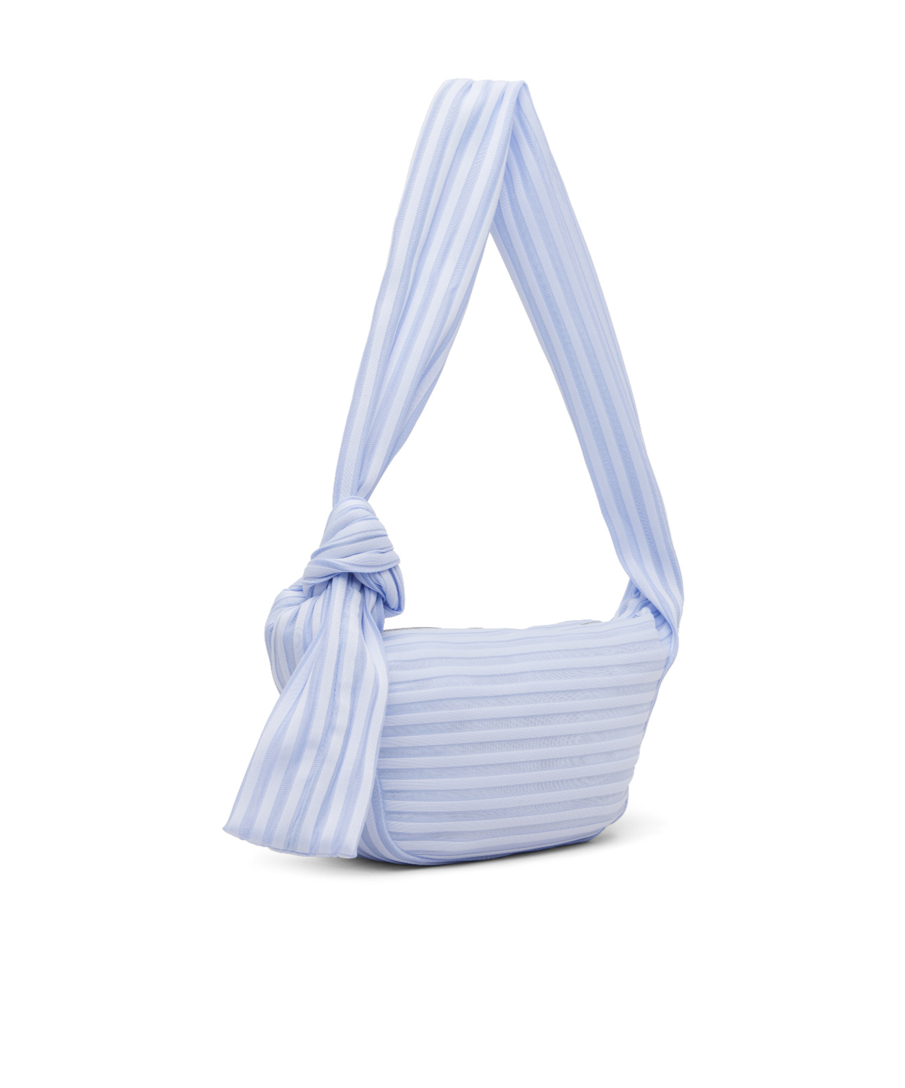 Issey Miyake June Linear Knit 56 Shoulder Bag In Blue