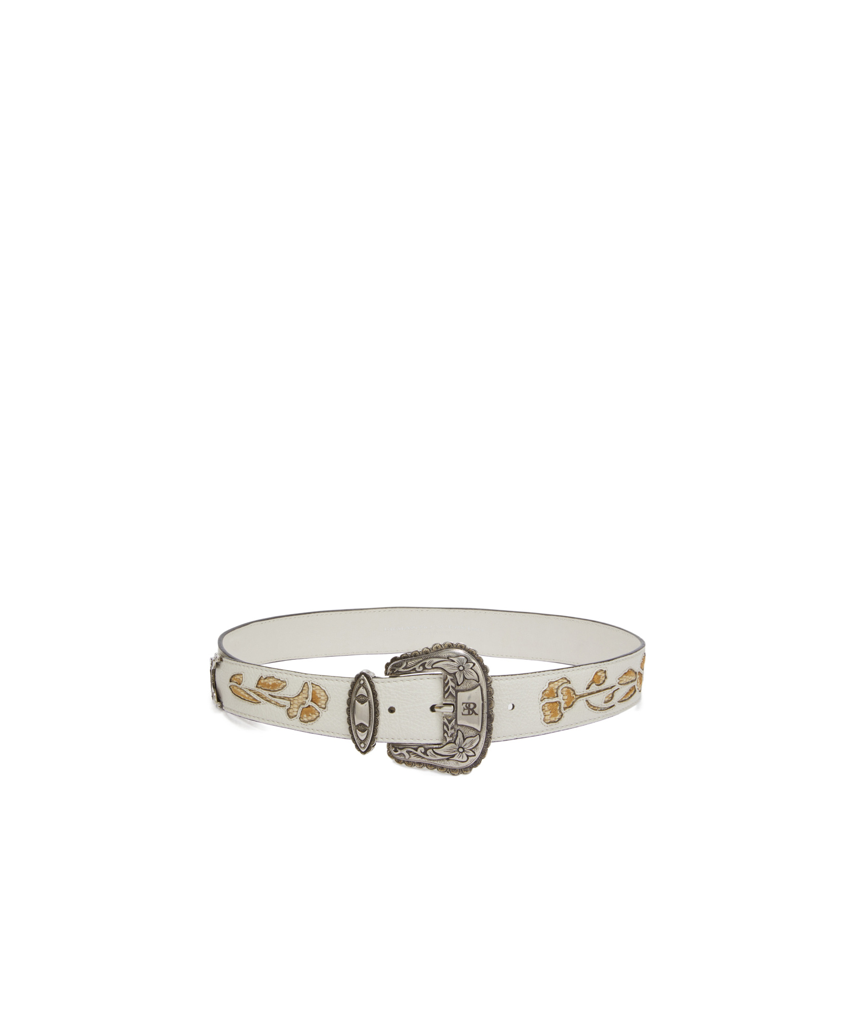 Ermanno Scervino Flower Pattern Split Belt In White