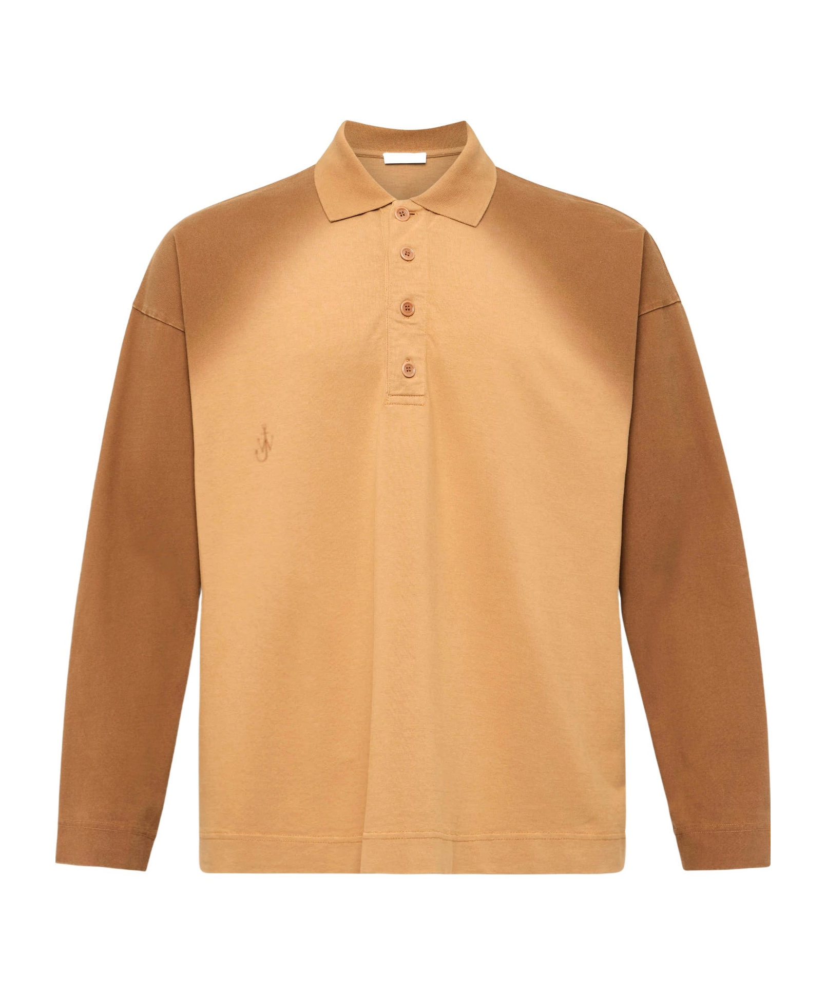 Jw Anderson Brown Polo Shirt With Classic Collar And Logo Detail On The Front In Brown