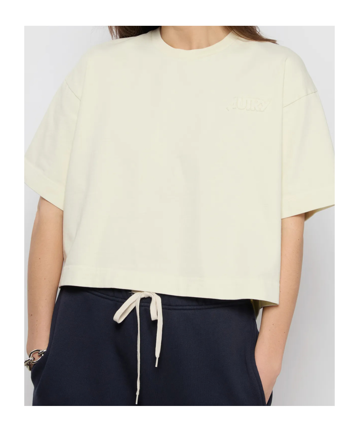 Shop Autry Cotton T-shirt In White