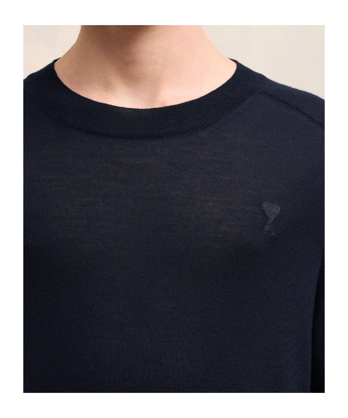 Ami Alexandre Mattiussi Ami Paris Logo Embroidered Crewneck Sweatshirt In Black