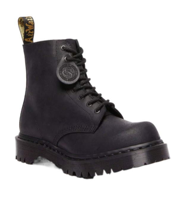 Dr. Martens' 1460 Bex Bump Toe Leather Boots In Black