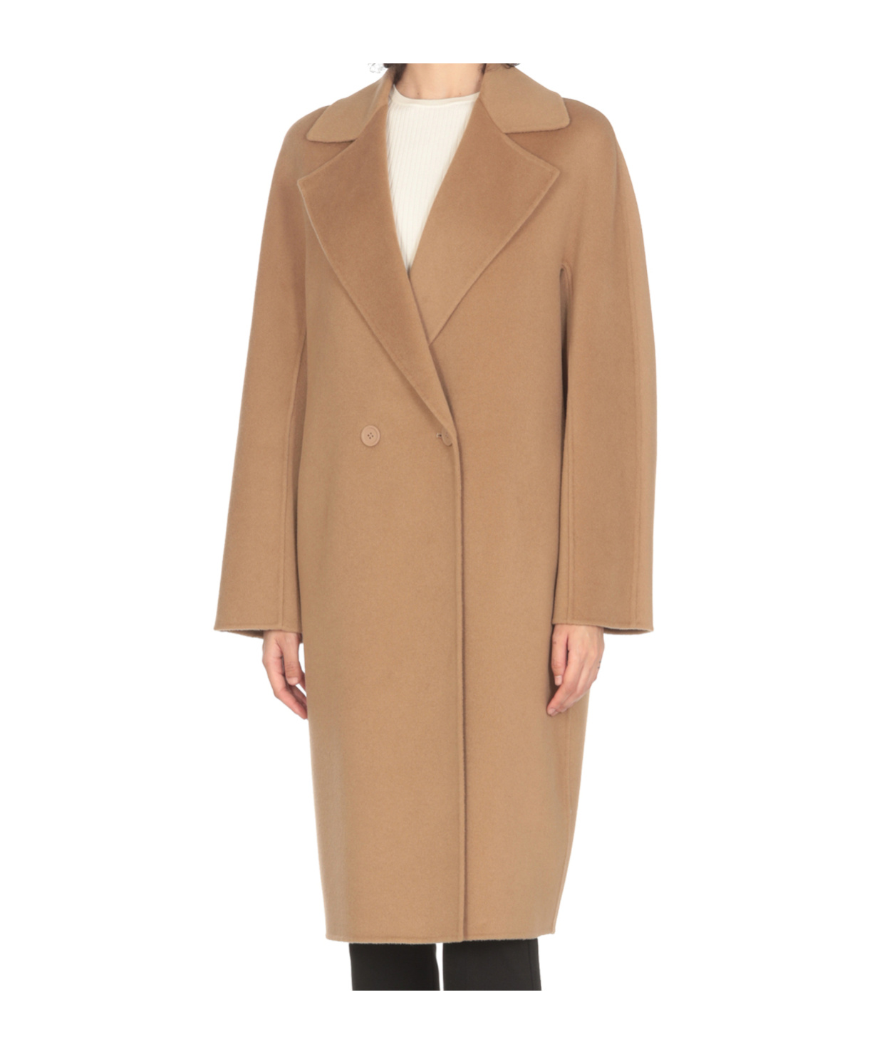 Max Mara Double-breasted Coat In Green