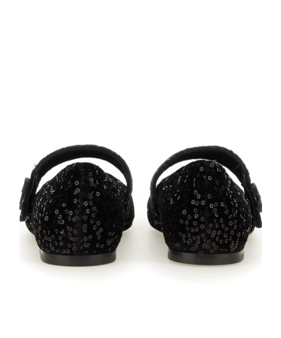 Shop Roberto Festa Sequin-embellished Ballerinas In Black