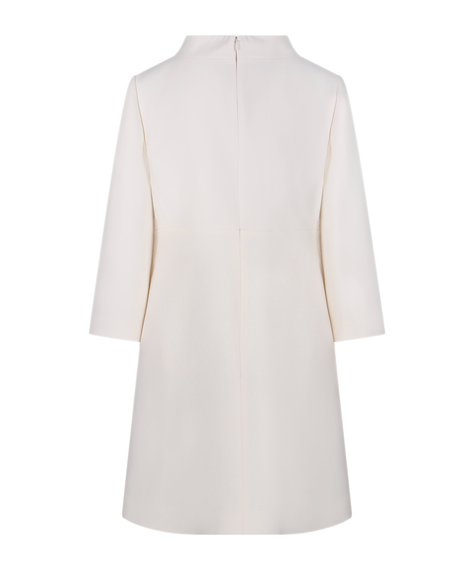 Valentino Stand-neck Dress In White