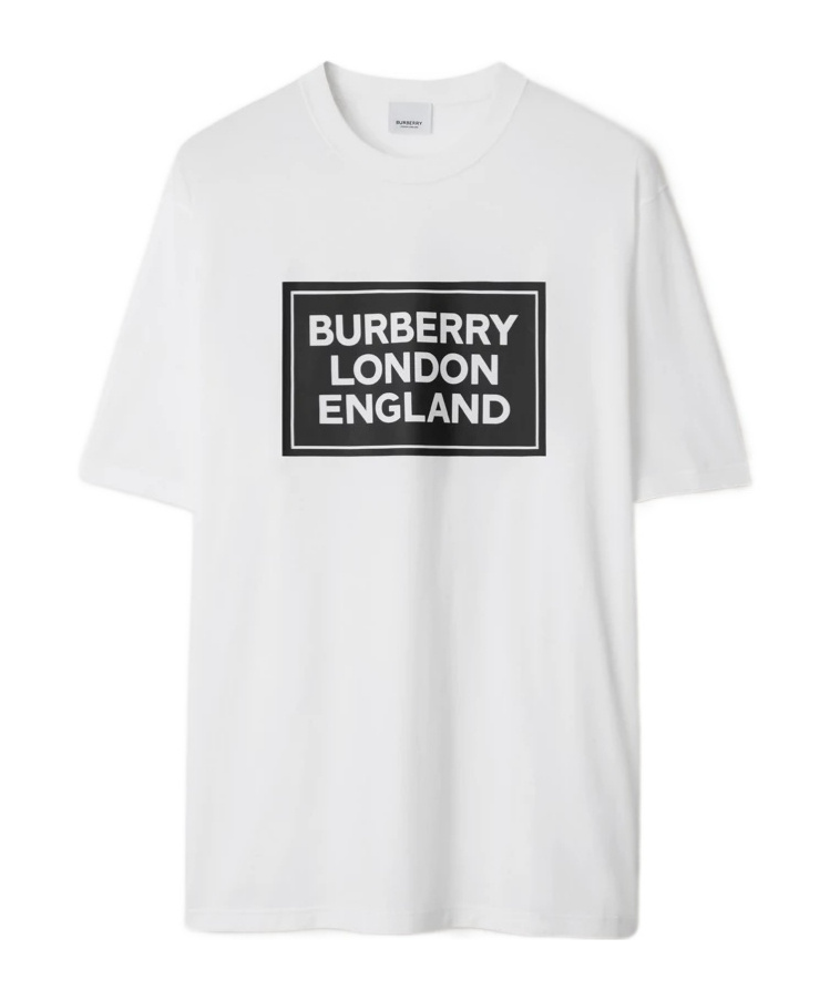 Burberry T-shirt With Round Neck And Short Sleeves In White