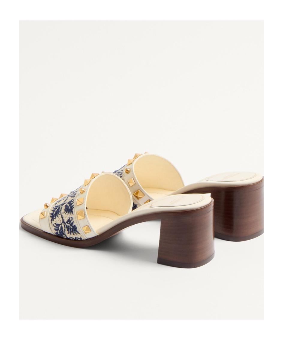 Valentino Slide County T. 60 In Ivory/natural/blue