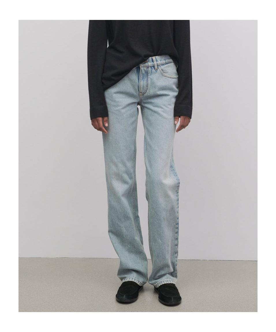 The Row Carlyl Denim Jeans In Gray