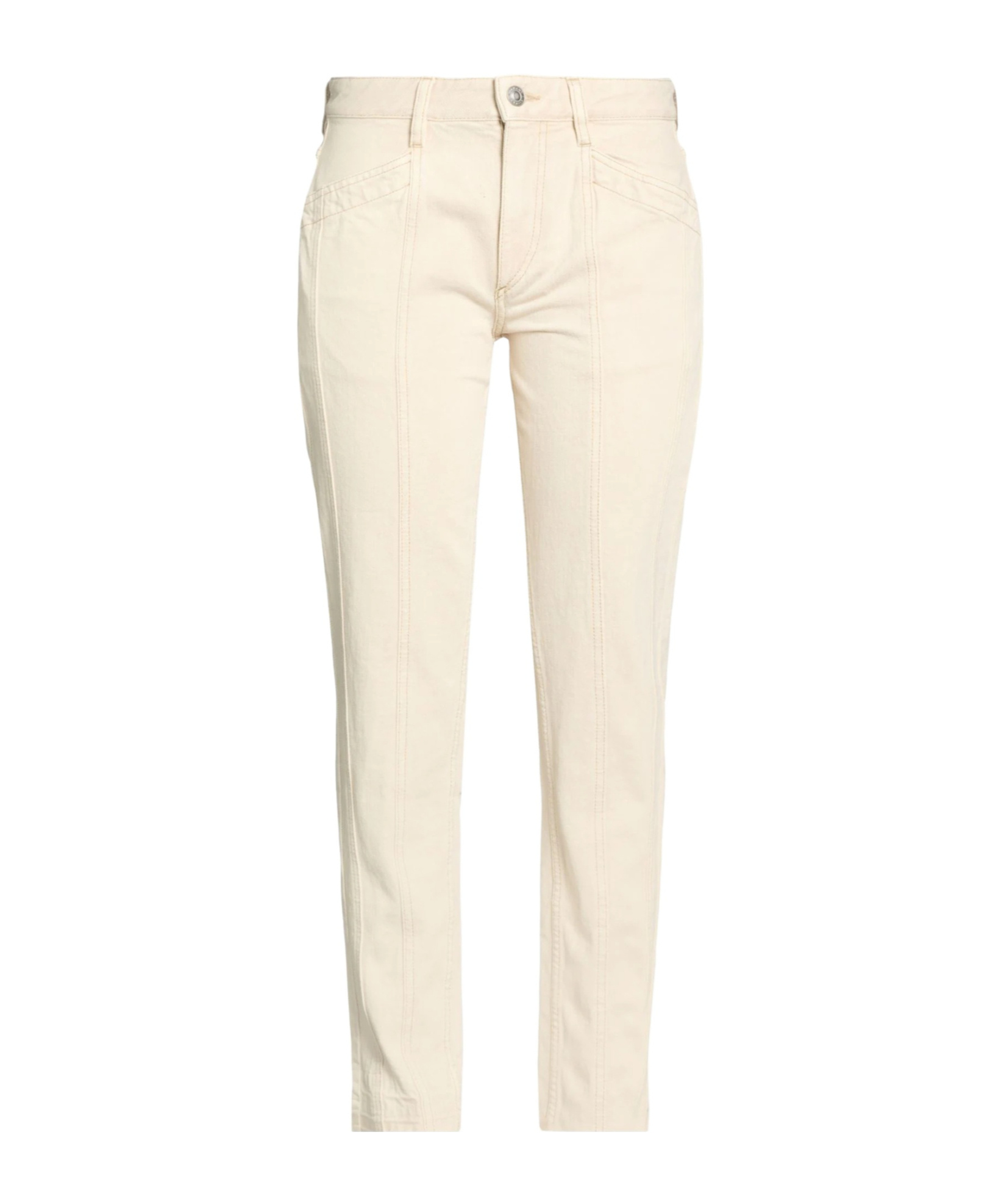 Isabel Marant Étoile Mid-rise Straight Trousers In Beige