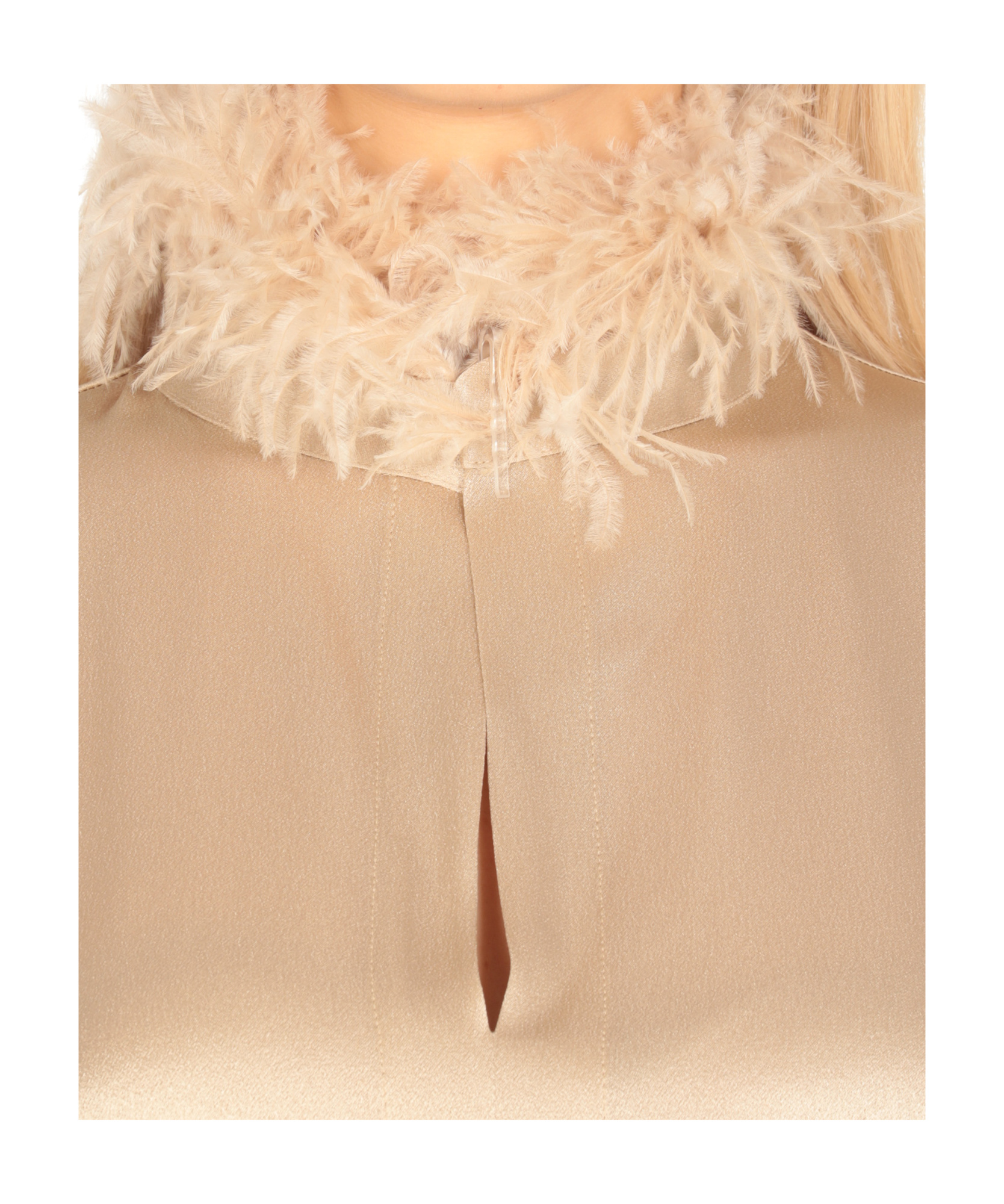 Antonelli V Neck Long Sleeve Blouse In Neutral