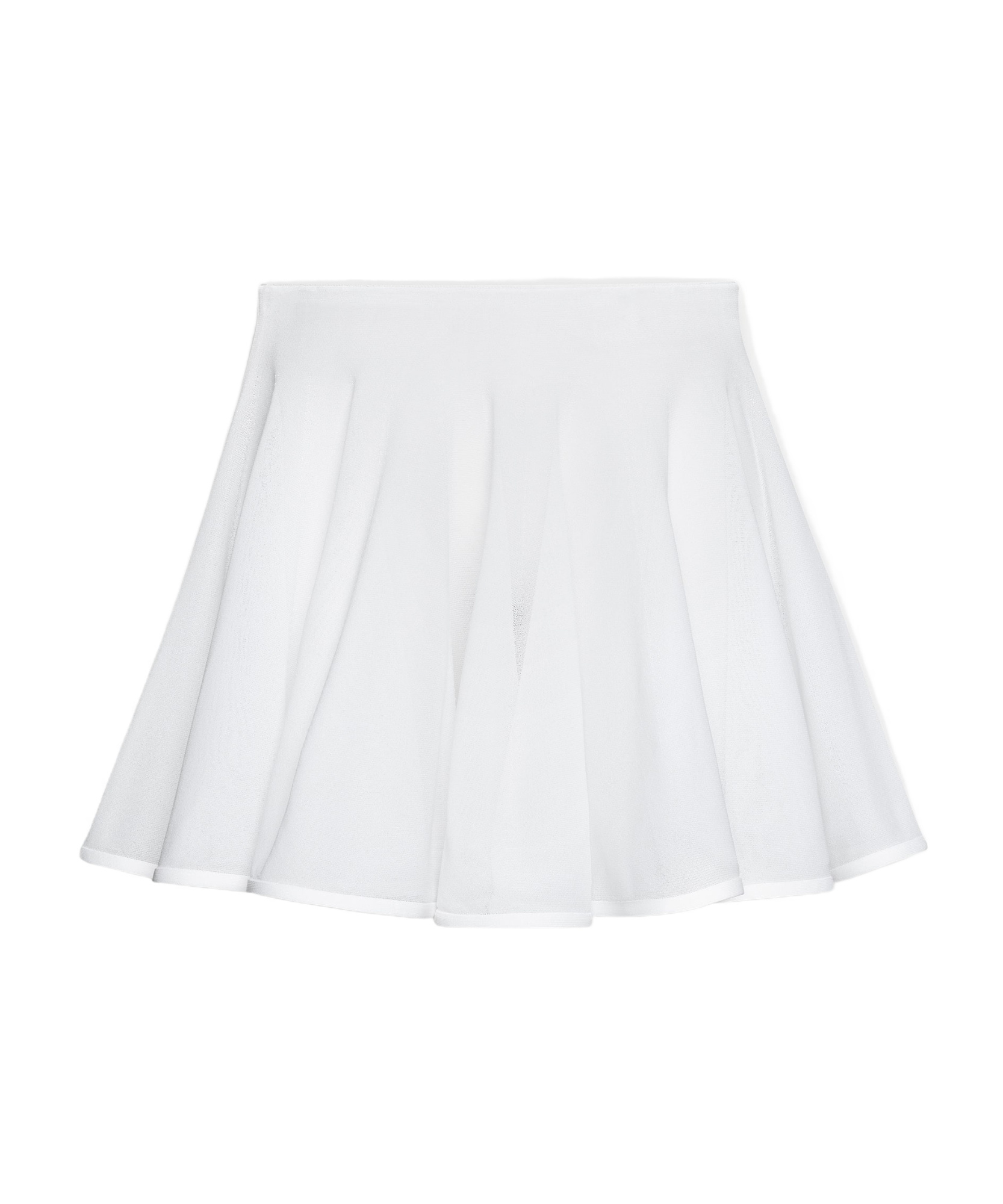 Alaïa White Fine Knit Skater Mini Skirt In White