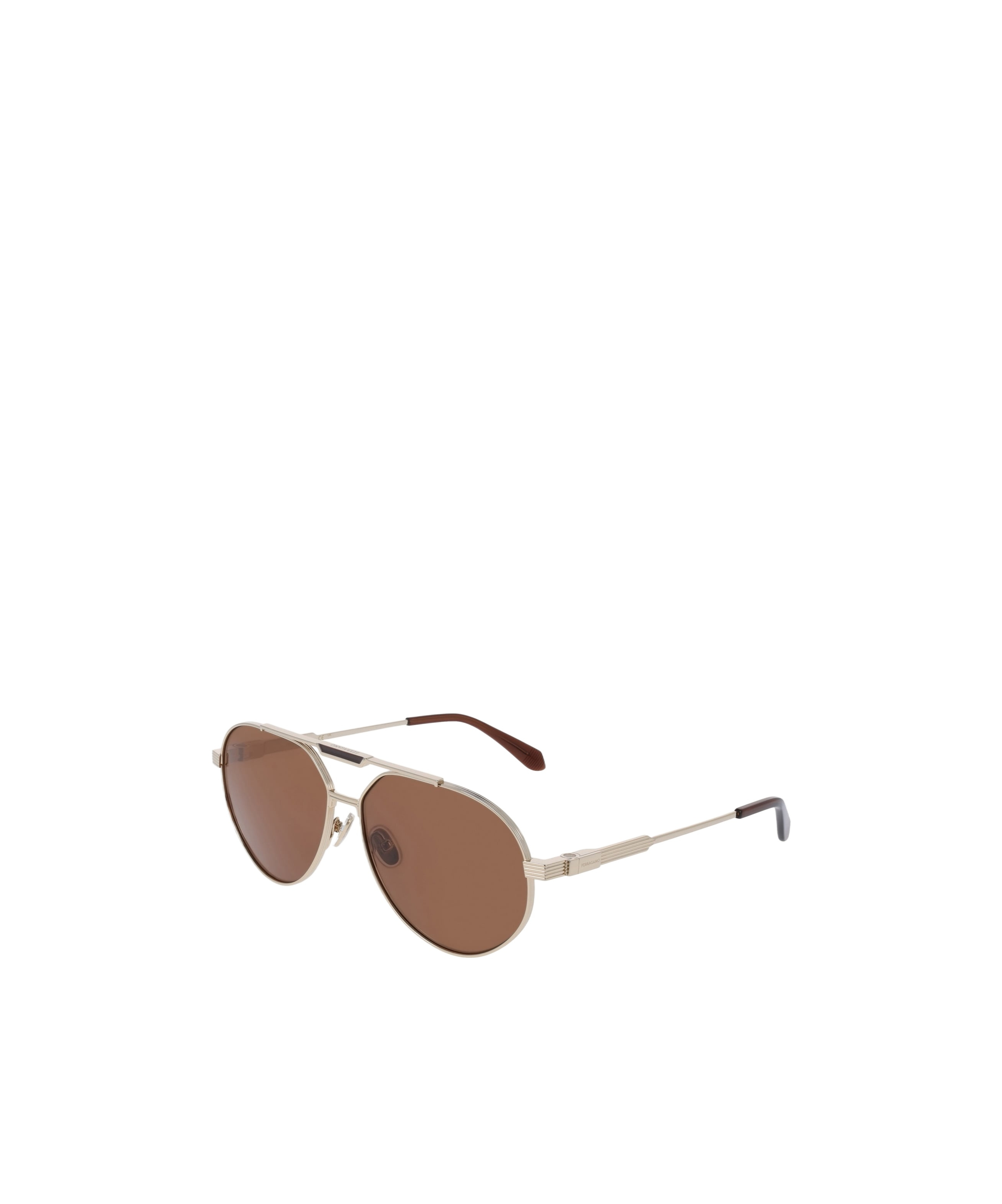 Ferragamo 62mm Oversize Aviator Sunglasses In Brown