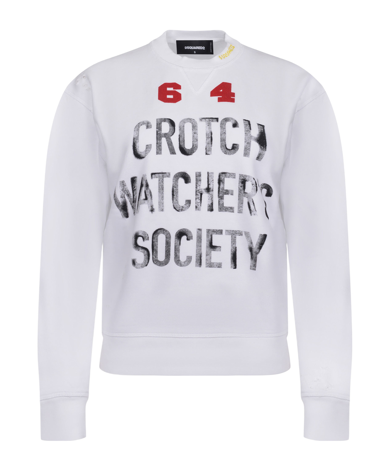 Dsquared2 Long-sleeved Crewneck Sweatshirt In White