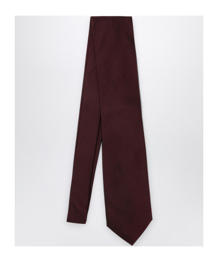 Destin Surl Pointed Silk Tie In Black