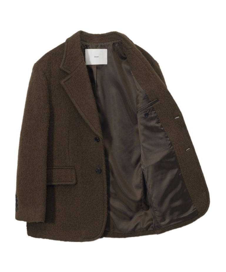 Dunst Brown Jacket With Frontal Buttons Closure In Brown