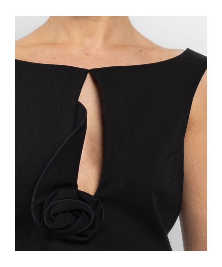 Magda Butrym Top With Flower Detail In Black