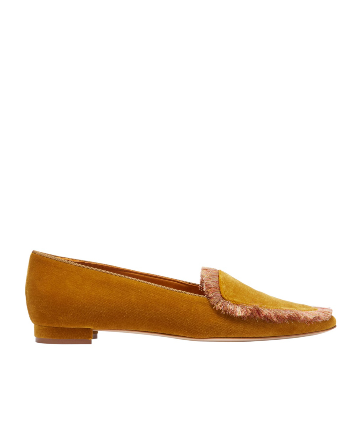 Manolo Blahnik Agofran Fringed Velvet Loafers In Brown