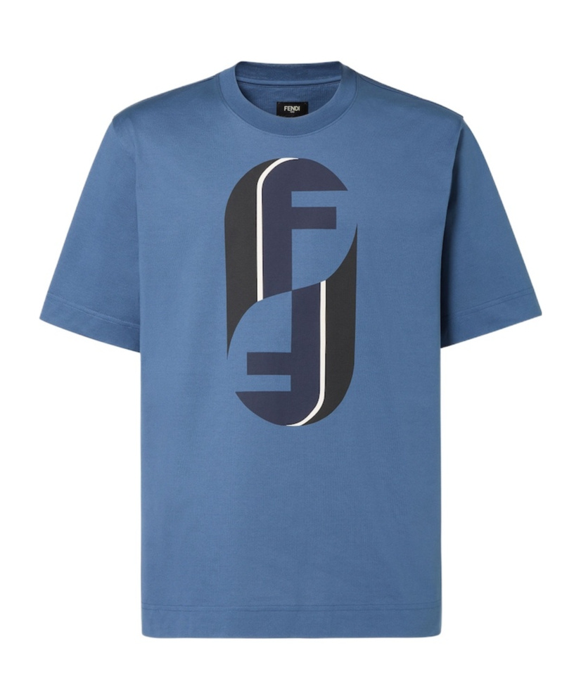 Fendi Monogram Print T-shirt In Blue