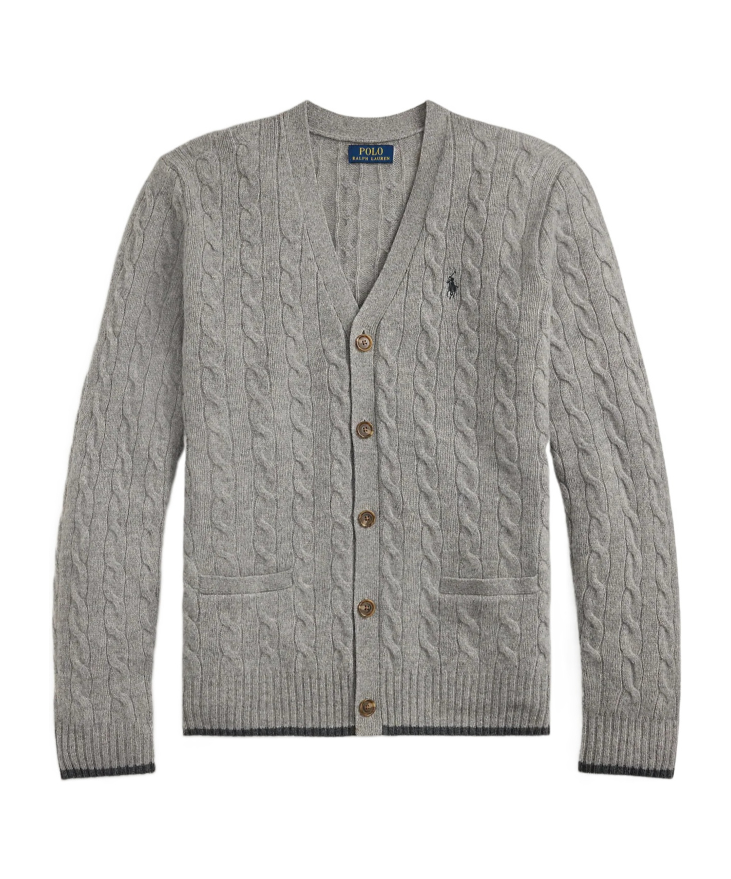 Polo Ralph Lauren Long Sleeve Cardigan Clothing In Gray