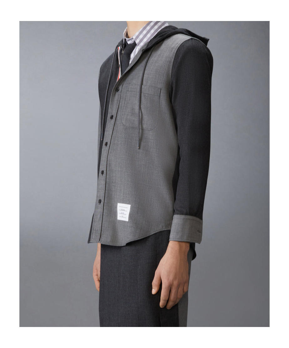 Thom Browne Hooded Shirt Jacket