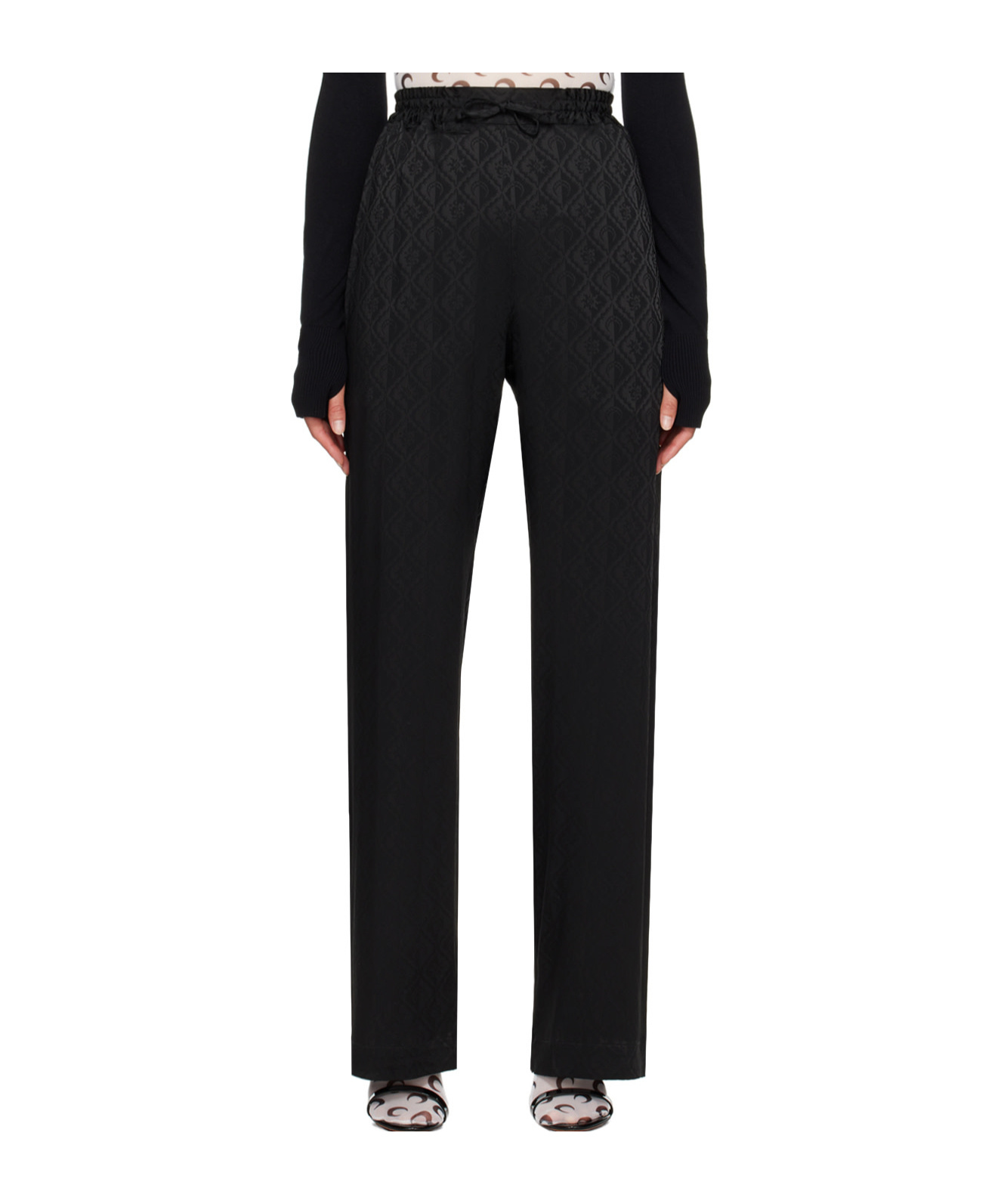 Marine Serre Moon Sun Trousers In Black