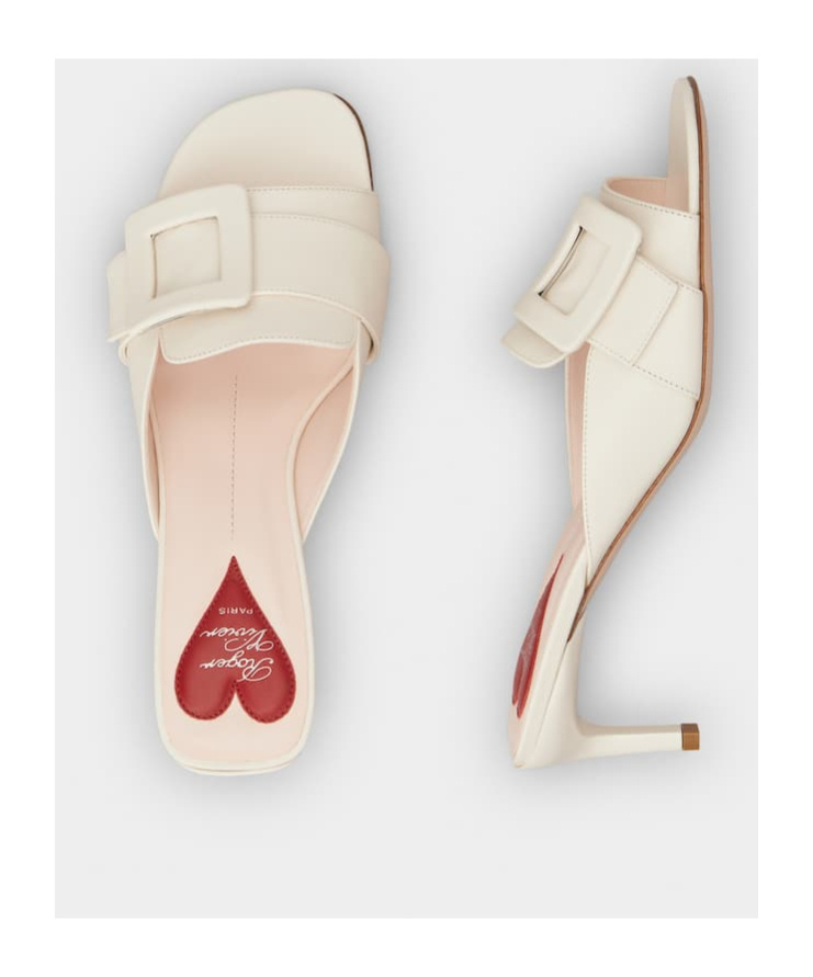 Shop Roger Vivier Viv' Canard Mules In Leather