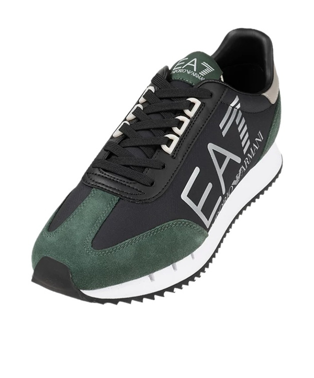 Ea7 Lace-up Sneakers In Black