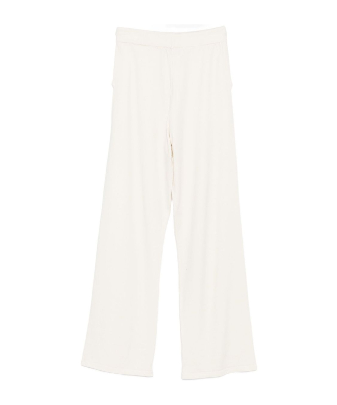 Blugirl Wide-leg White Trousers With Elastic Waistband In White