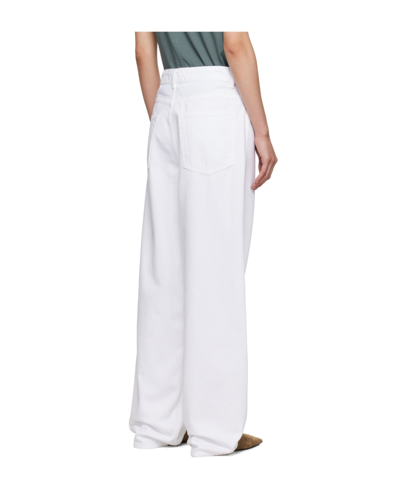 Rohe Low-rise Wide-leg Jeans In White